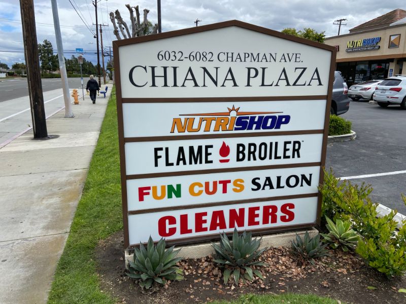 monument sign makeovers in Garden Grove
