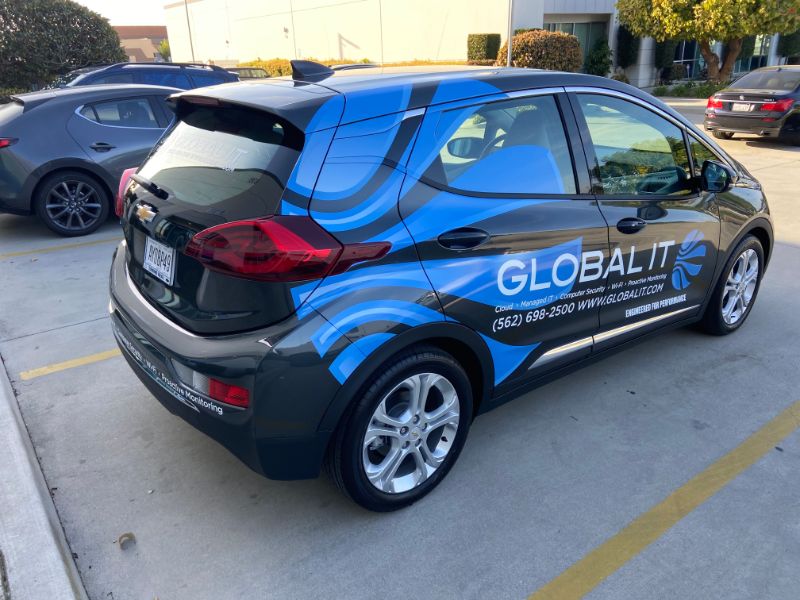 Custom Vehicle Graphics Advertise on Busy Los Angeles Freeways for Whittier IT Company