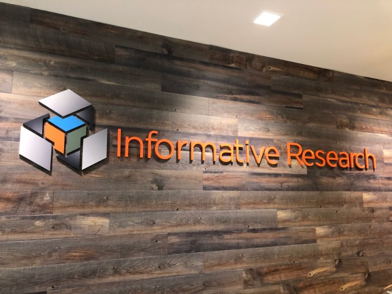 custom lobby logo signs for offices in Irvine CA