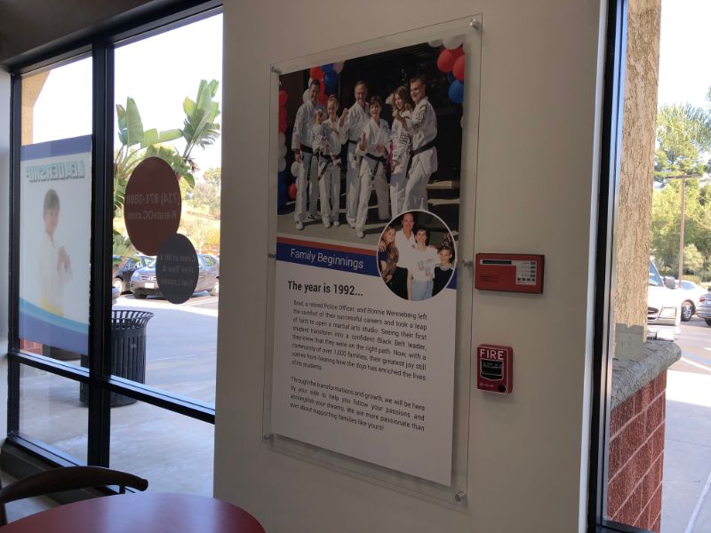 acrylic wall panel sign in Fullerton