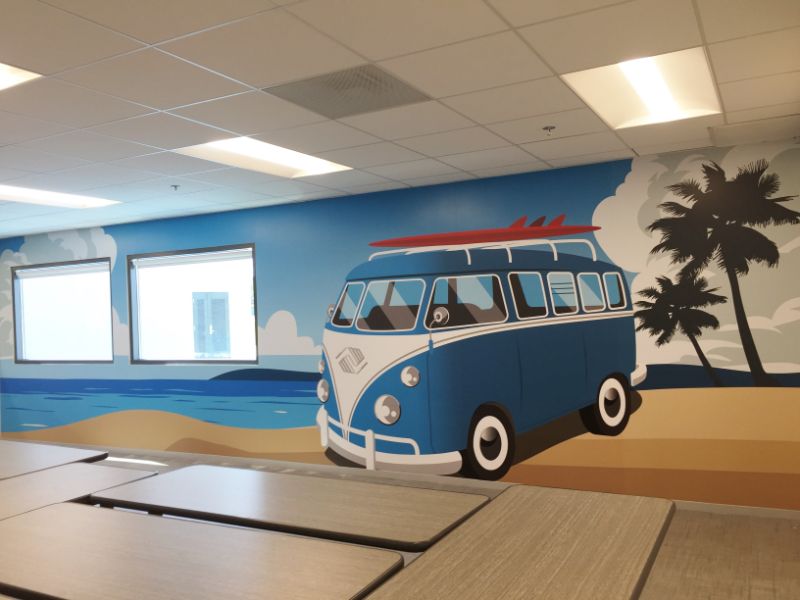wall murals for classrooms in Orange County