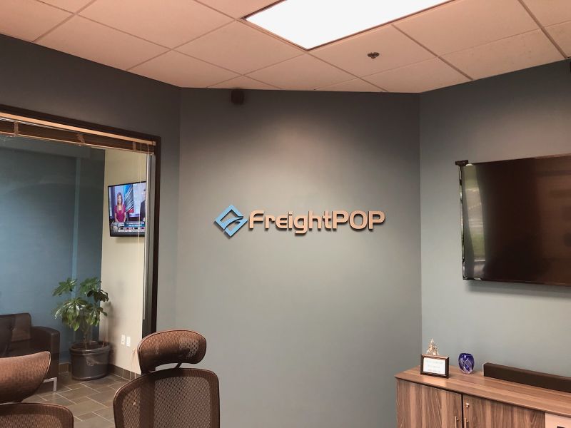 custom lobby logo signs for offices in Irvine
