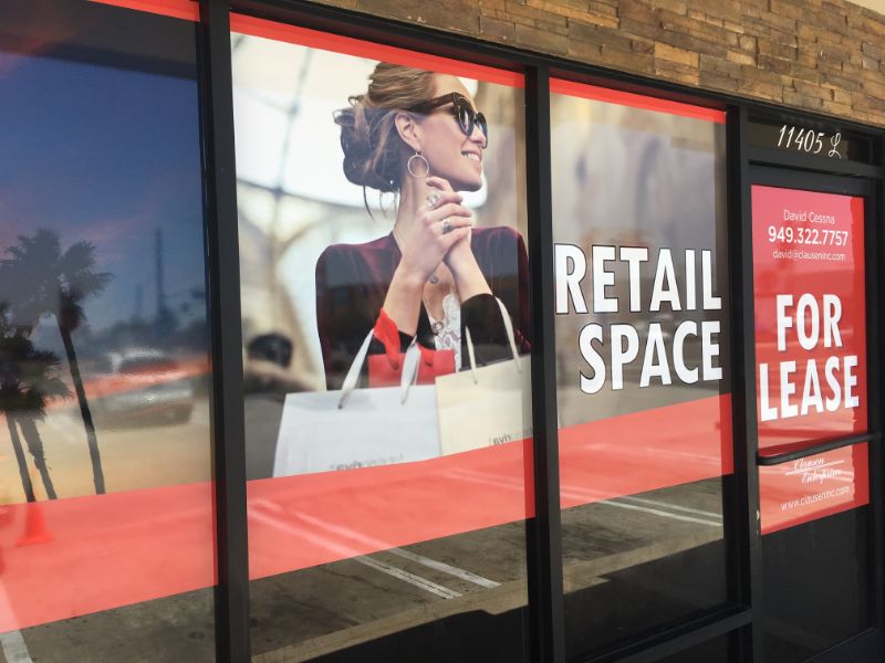 Commercial Space “For Lease Signs” and Window Graphics in Norwalk CA