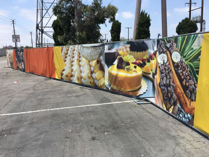 themed construction fence banner wraps in Buena Park CA