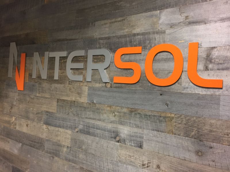 Brushed Aluminum Lobby Logo