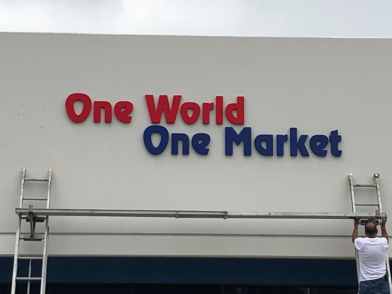 exterior signs for the rebranding in Walnut CA