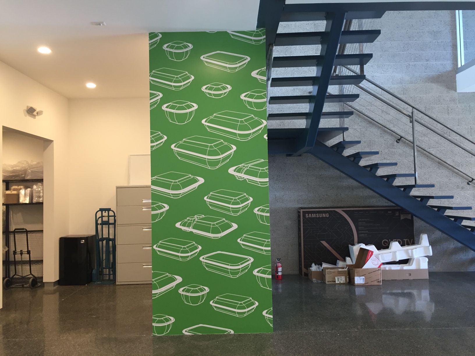 custom printed wallpaper for office décor