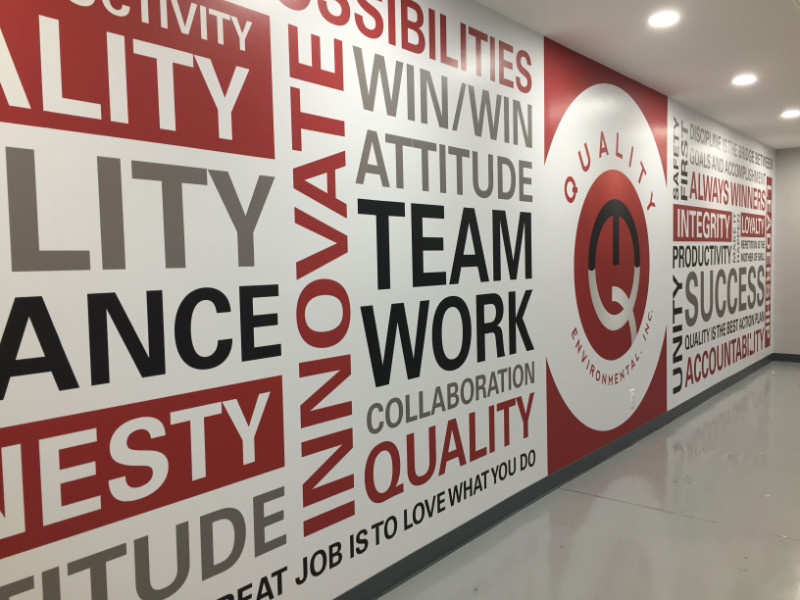 custom designed vinyl wall mural in Orange County