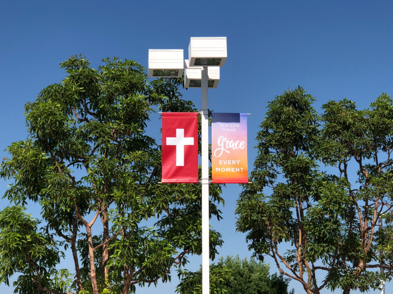 Parking Lot Pole Banners in Orange County CA