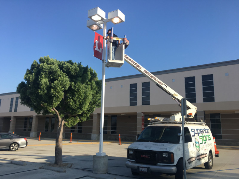 Parking Lot Pole Banners in Orange County CA