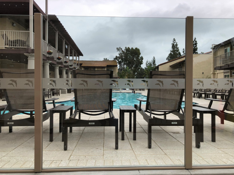 Custom Frosted Glass Treatment in Anaheim CA