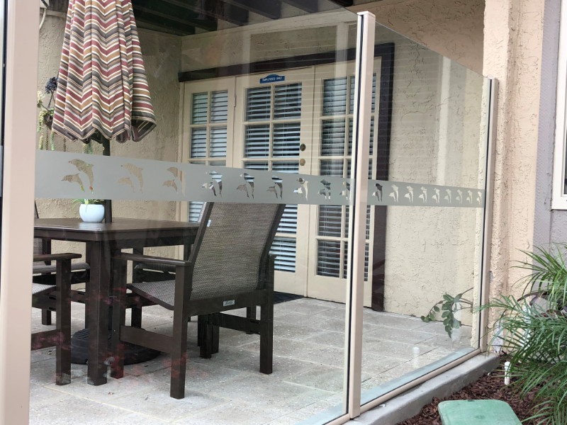 Custom Frosted Glass Treatment in Anaheim CA