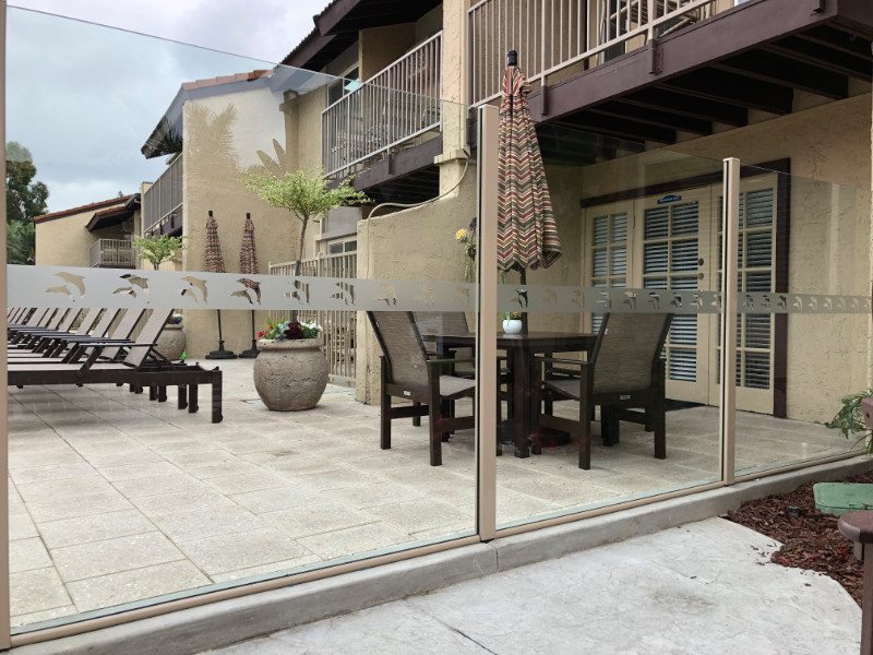 Custom Frosted Glass Treatment in Anaheim CA