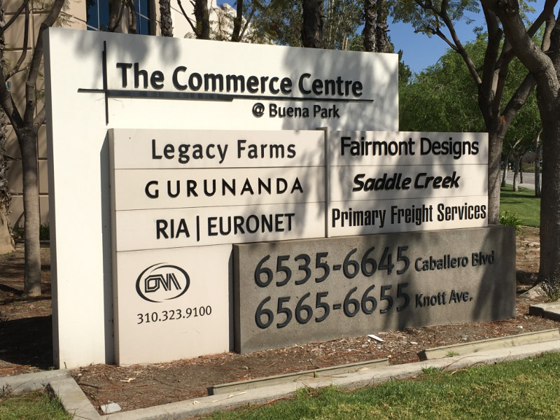 warehouse and parking lot signs