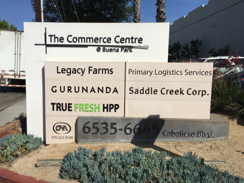 warehouse and parking lot signs