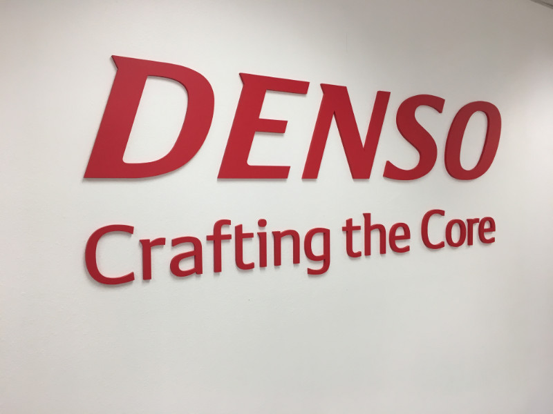 lobby sign and 3D desk logo setup