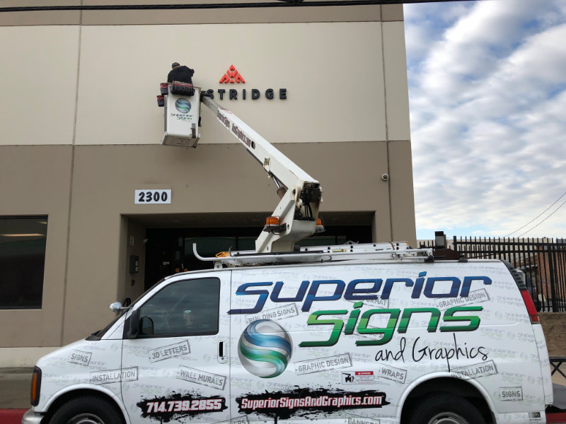 foam letter building sign for Vernon California