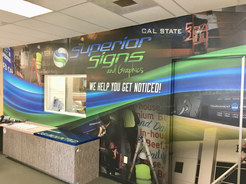 custom designed vinyl wall mural in Orange County