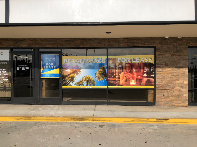 Commercial Space For Lease Window Graphics
