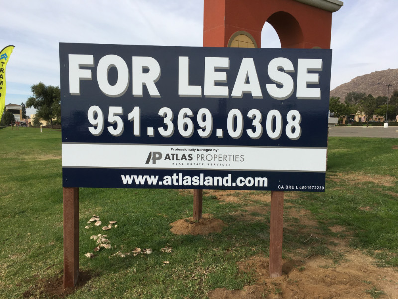commercial property “For Sale” signs