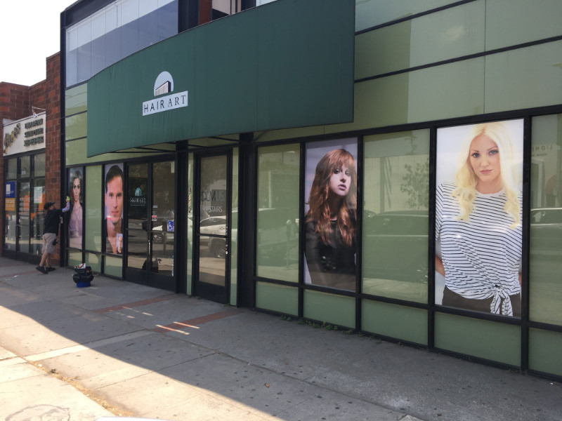 perforated and anti-graffiti window graphics in Los Angeles CA