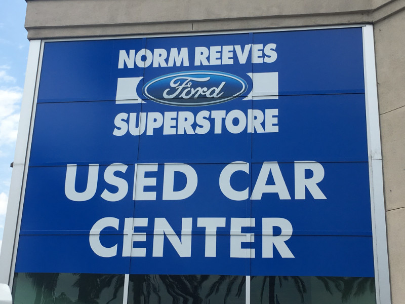Vinyl Window Graphics for Auto Dealerships in Orange County CA