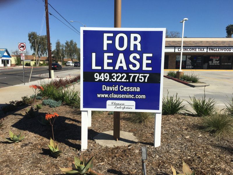 Anti-Graffiti For Lease Signs in Orange County CA