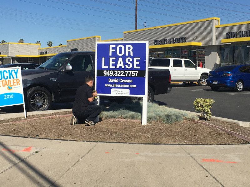 Commercial Property For Lease Signs in Orange County CA