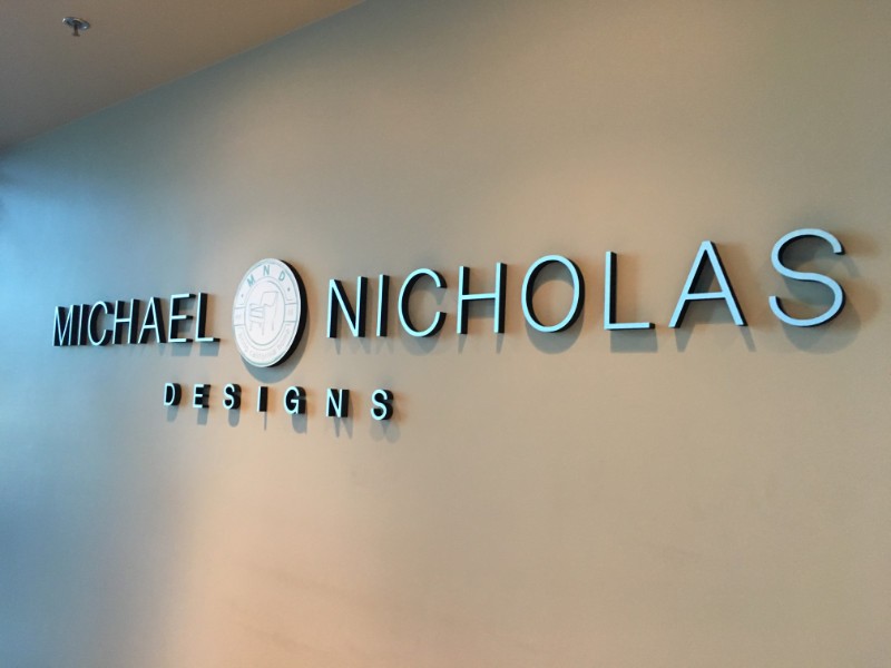 Brushed Metal Lobby Signs in Fullerton CA