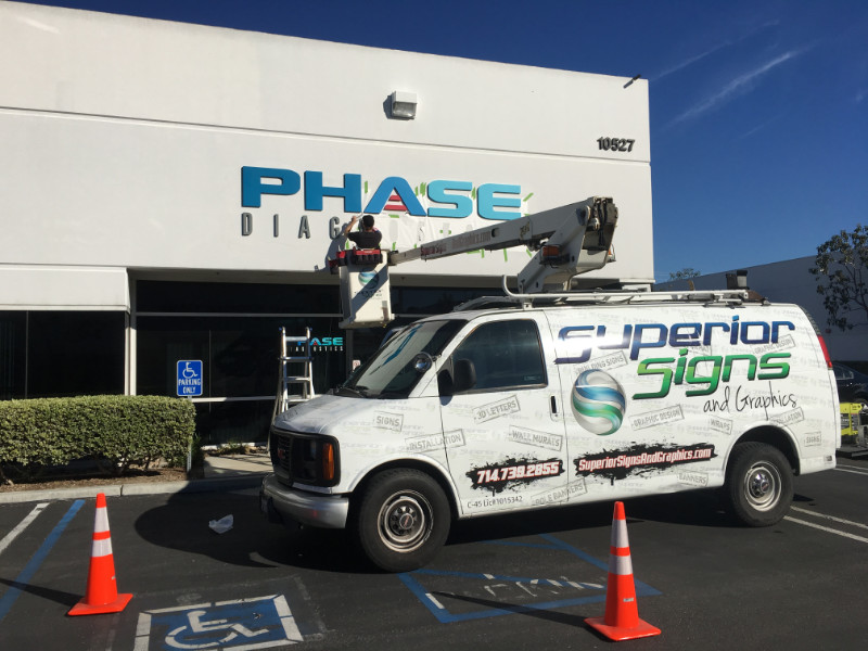 Signs and graphics for companies relocating to Garden Grove CA