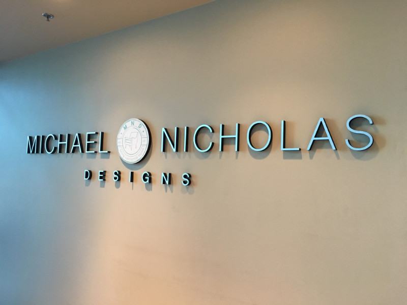 custom lobby logo signs in Orange County CA