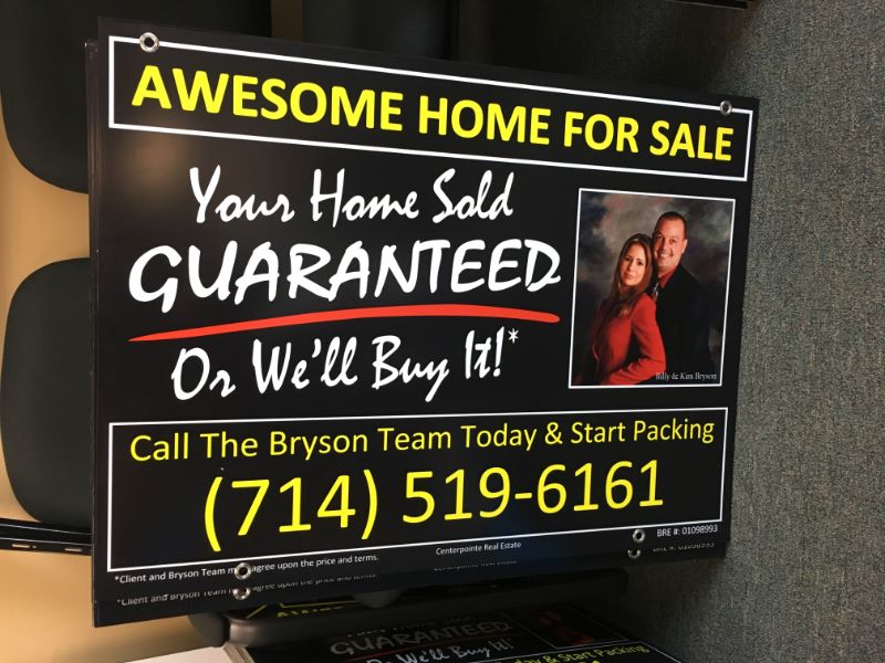 commercial real estate and property for lease signs in Orange County CA