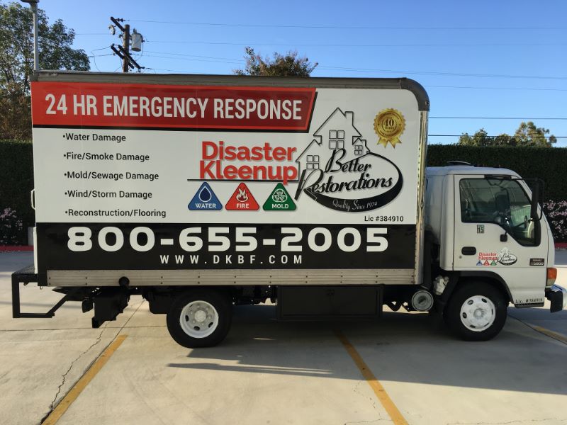 fleet graphics for disaster clean up companies in Orange County CA