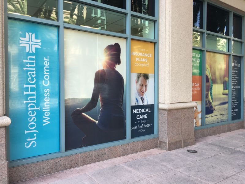 Perforated See-Through Window Graphics in Orange and Los Angeles County