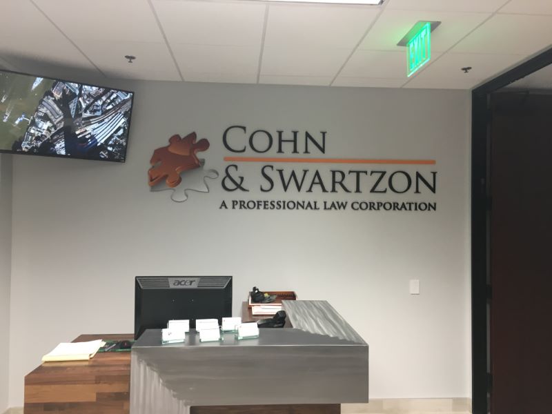 Acrylic Letter Lobby Signs in Orange County CA