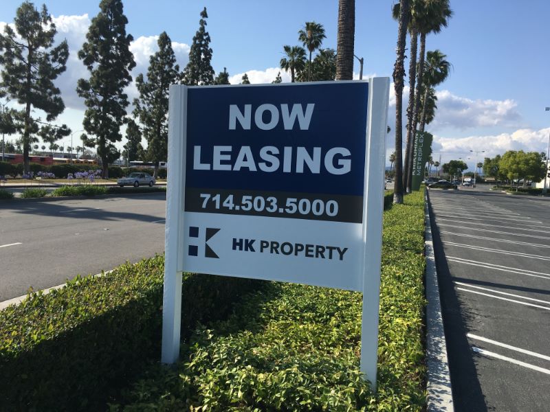 Real Estate For Lease Signs in Orange County CA