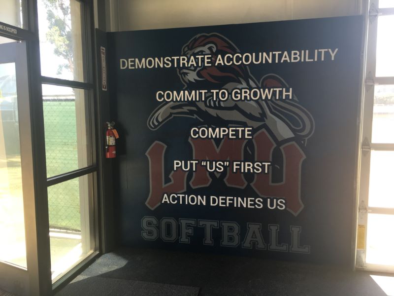 Sports team wall wraps in Los Angeles County