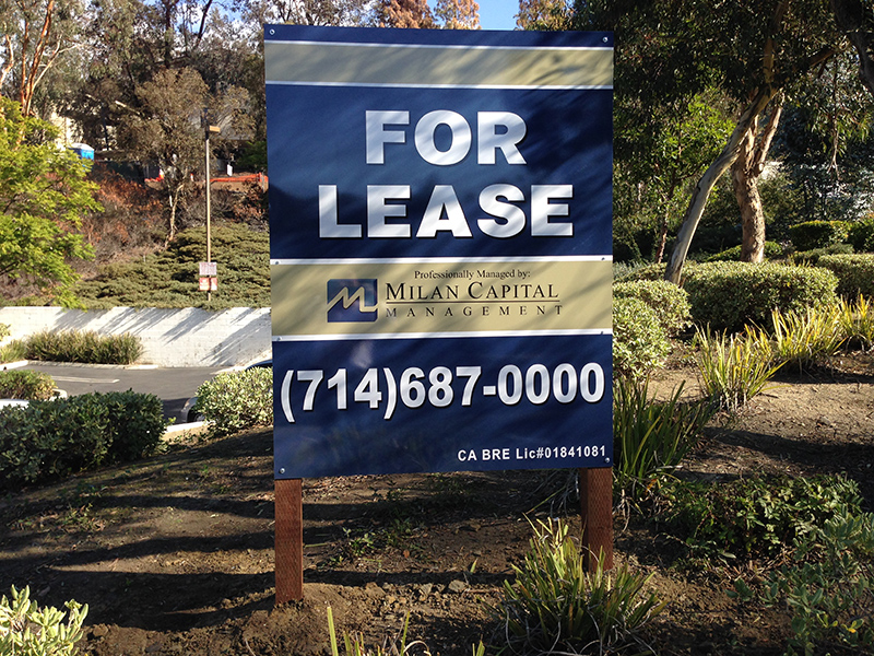 Retail Space For Lease Signs in Orange County CA