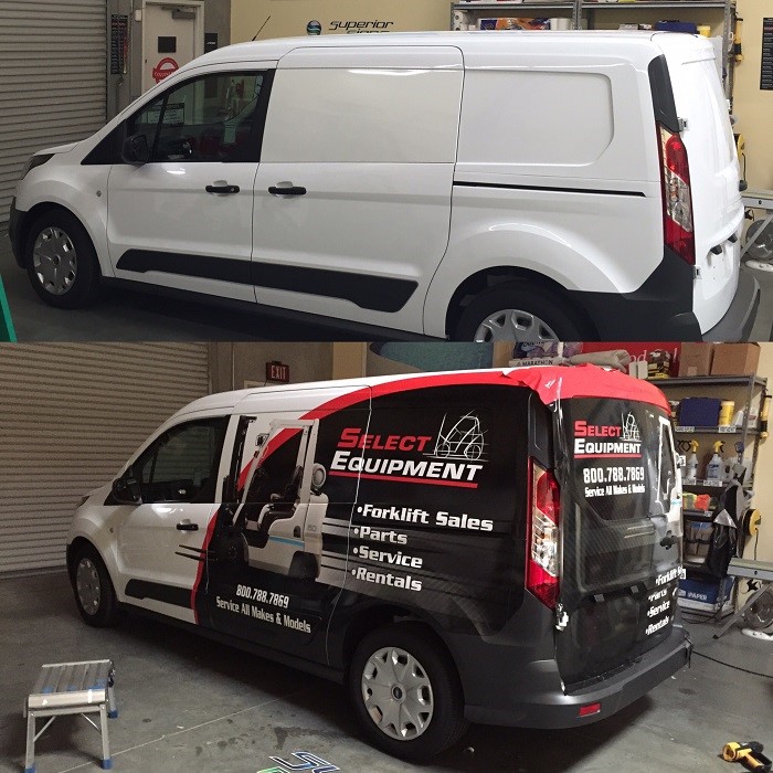 An example of budget-friendly vehicle wrap designs in Orange County CA