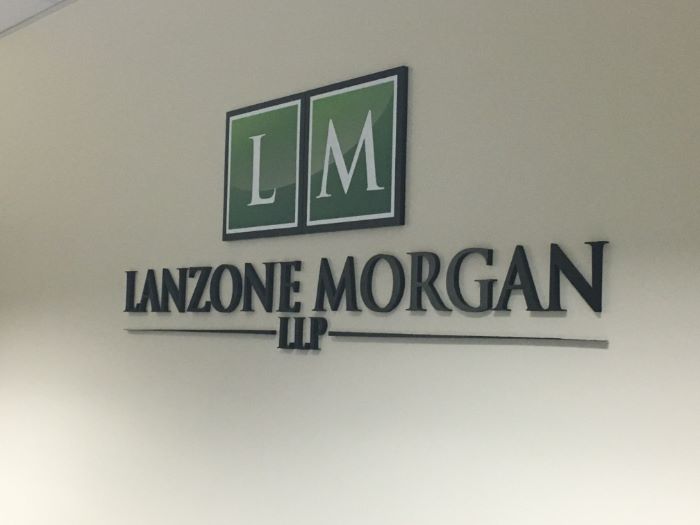 Acrylic logo lobby signs for attorneys in Orange County CA