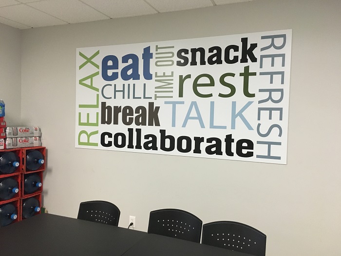 Wall Graphics for Breakrooms in Fullerton CA