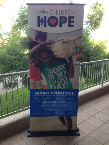 Retractable banner stands for fundraisers in Orange County