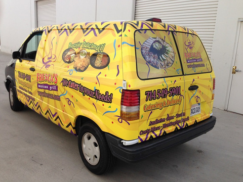 Restaurant van wraps Orange County