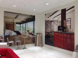 Product showroom wall graphics Orange County