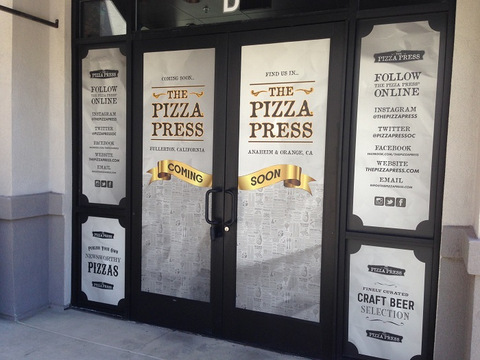 Coming Soon Restaurant Window Graphics Orange County