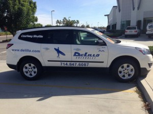 Courtesy shuttle vehicle graphics Orange County