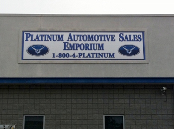 Brushed Metal Building sign