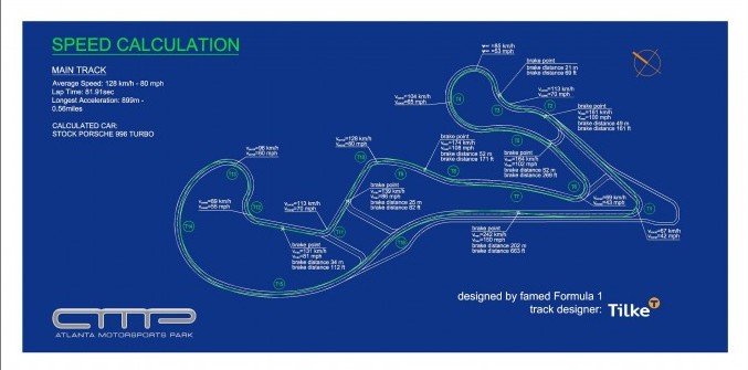 Race Track Wall Sign for Atlanta Motor Sports Park in Dawsonville, GA