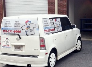 Perforated Vinyl applied to windows