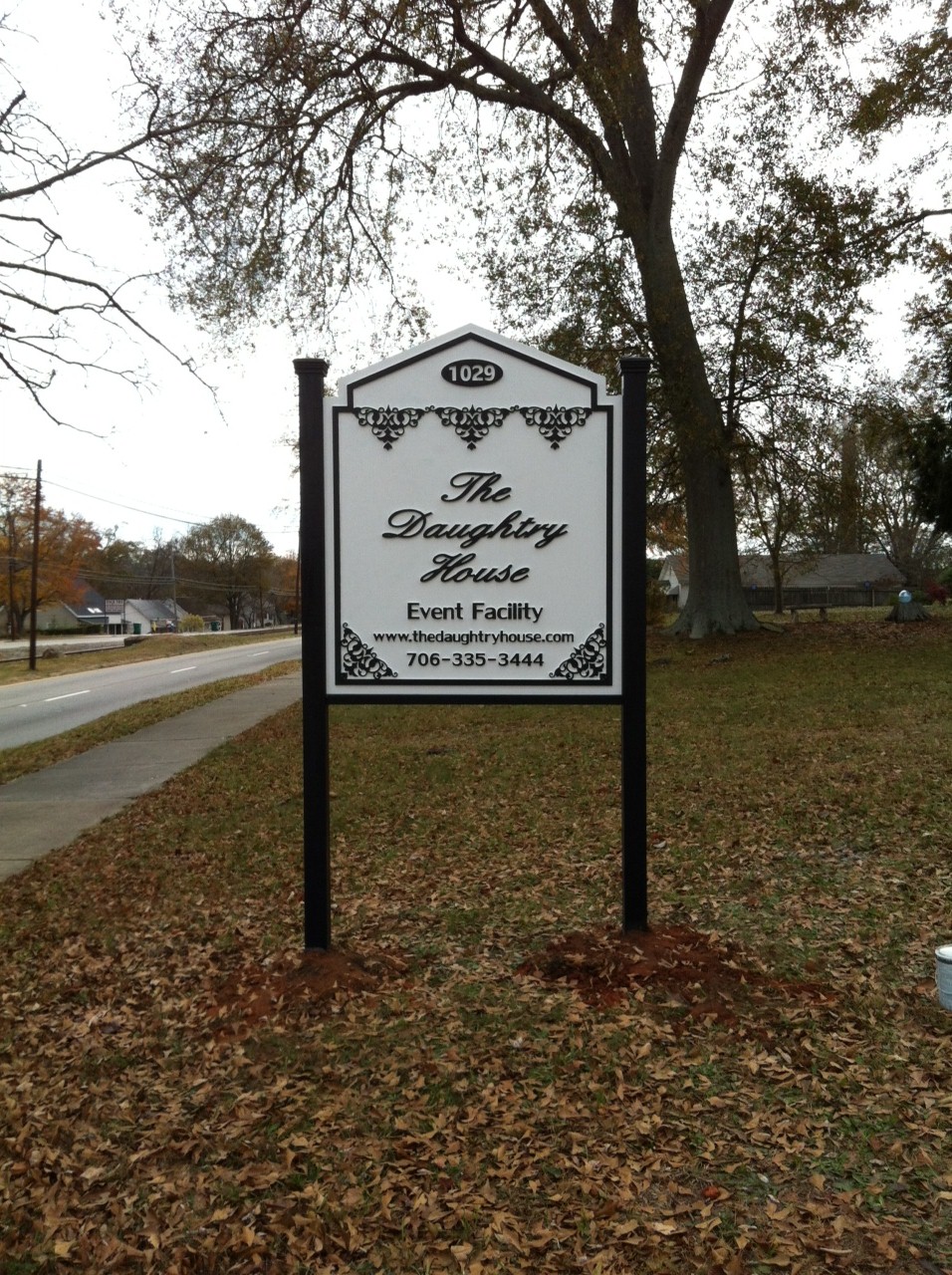 HDU (High Density Urethane) Post and Panel Sign For The Daughtry House Event Facility - Gainesville, GA